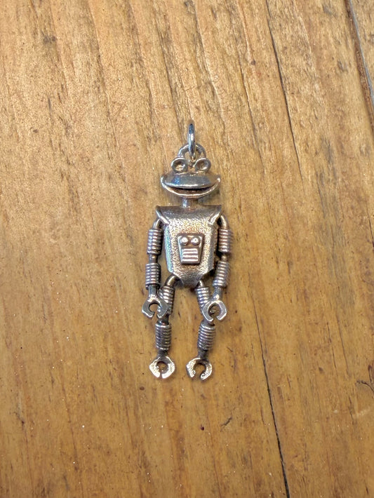 Cadburys 1970’s SMASH Martian Robot Articulated 925 Sterling Silver Pendant