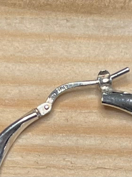 Twisted Hoops ITALY 925 Sterling Silver Hoop Earrings