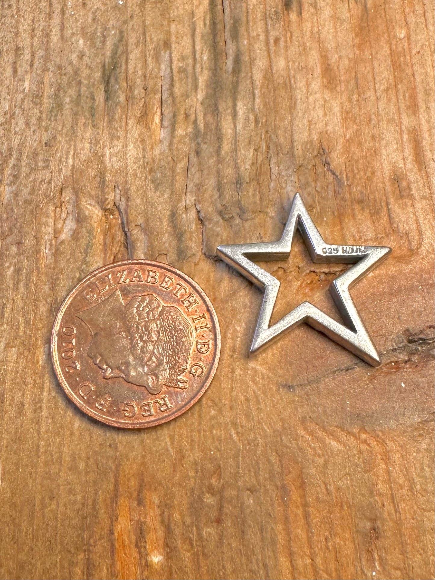 Star with Diamonds 925 Sterling Silver Pendant