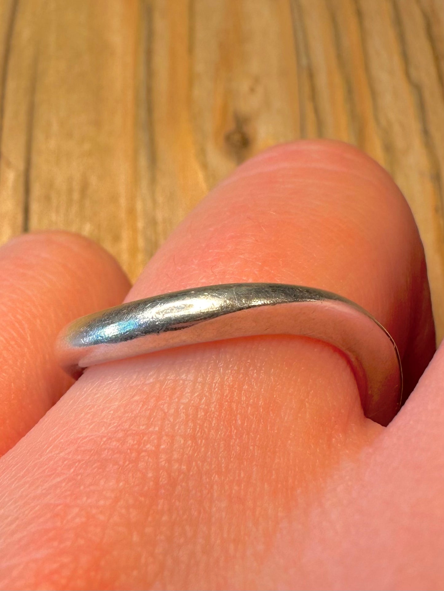 Abstract Wavy Band 925 Sterling Silver Size R Ring