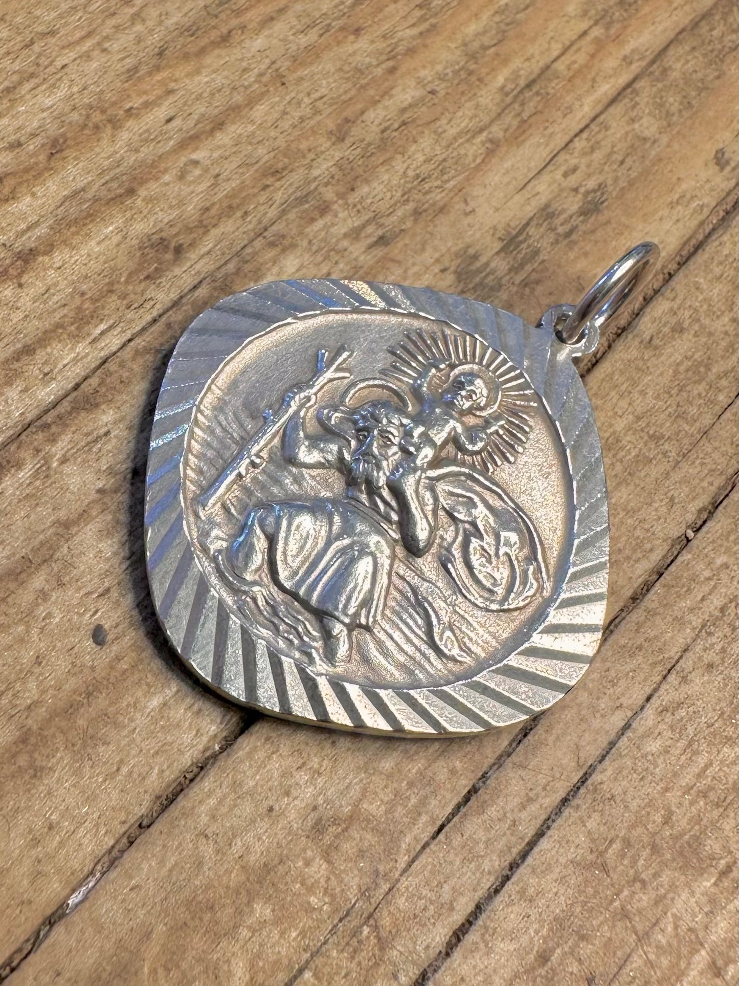 Georg Jensen Ltd 1973 Large St Christopher 925 Sterling Silver Pendant