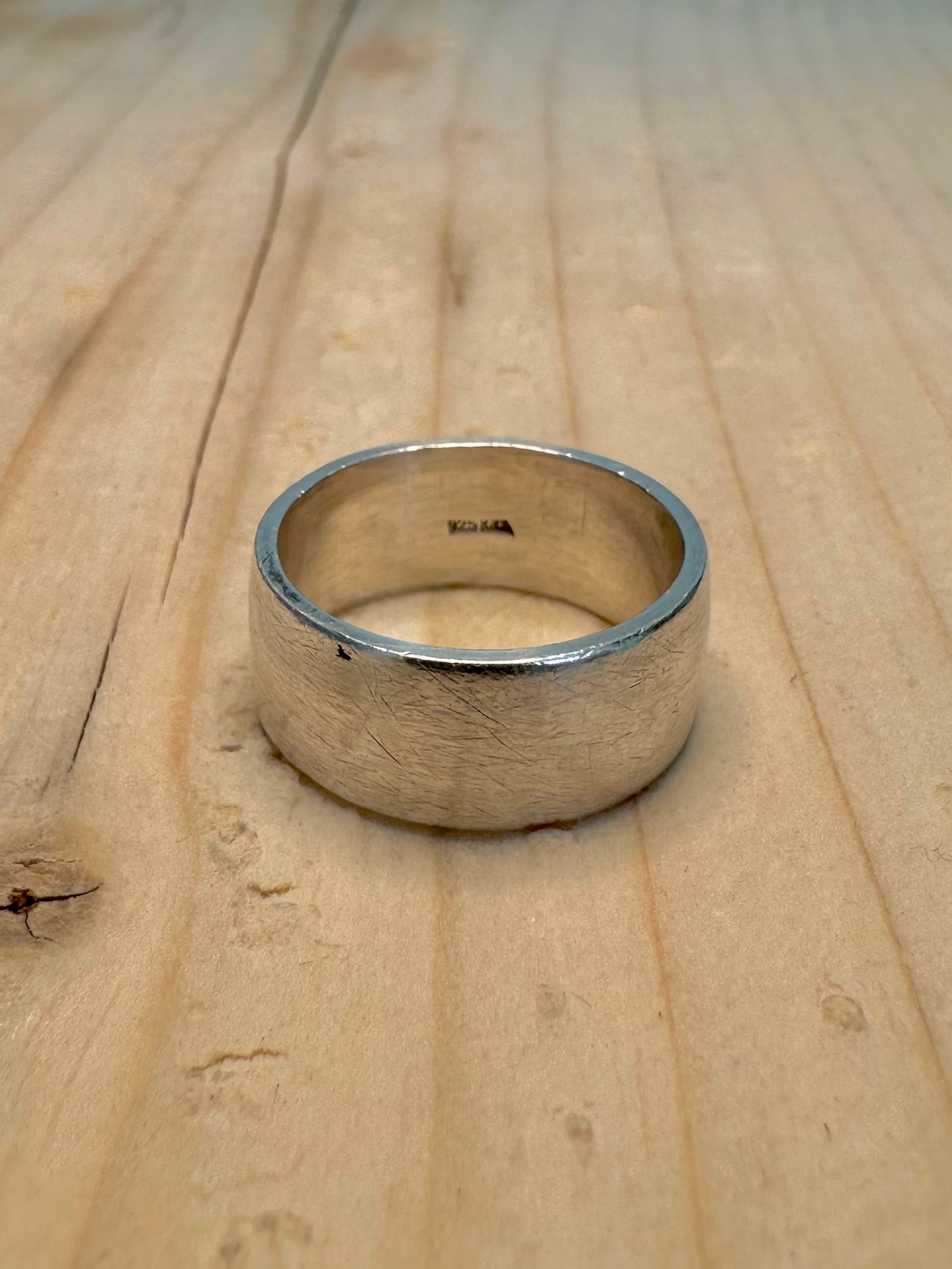Wide Band 925 Sterling Silver Size M1/2 Ring