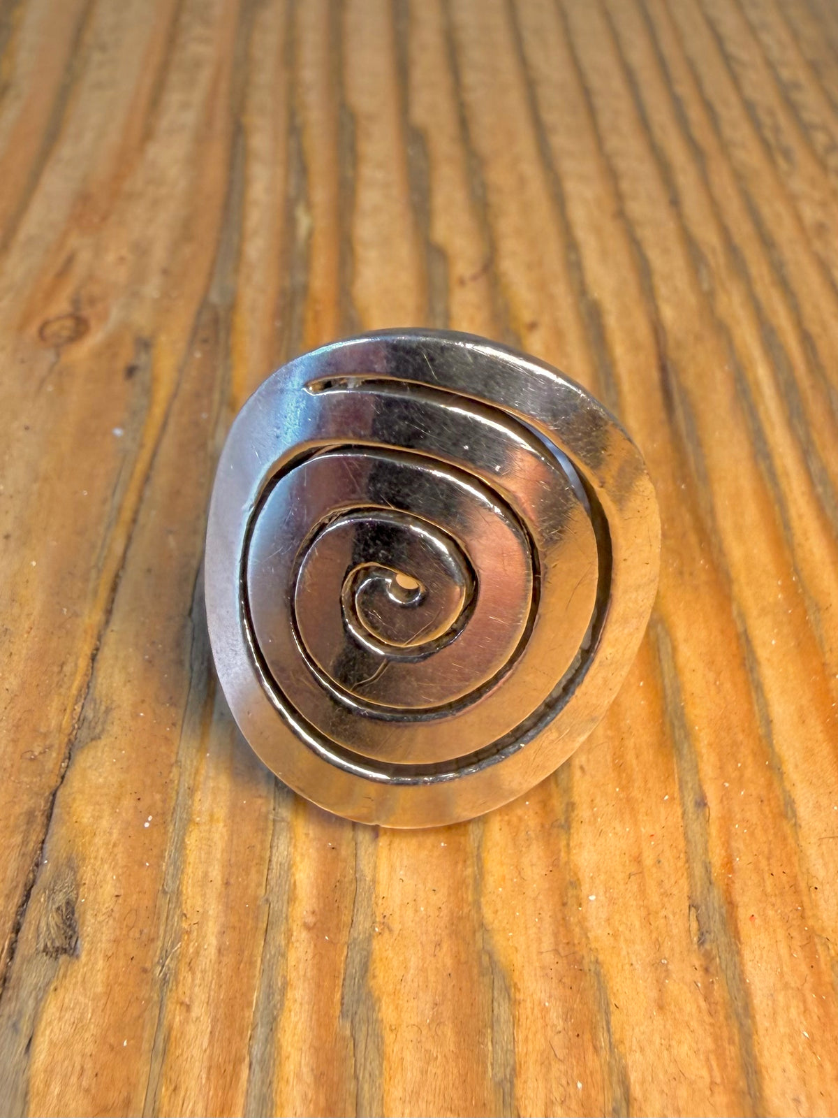 Chunky Spiral 925 Sterling Silver Size N Ring