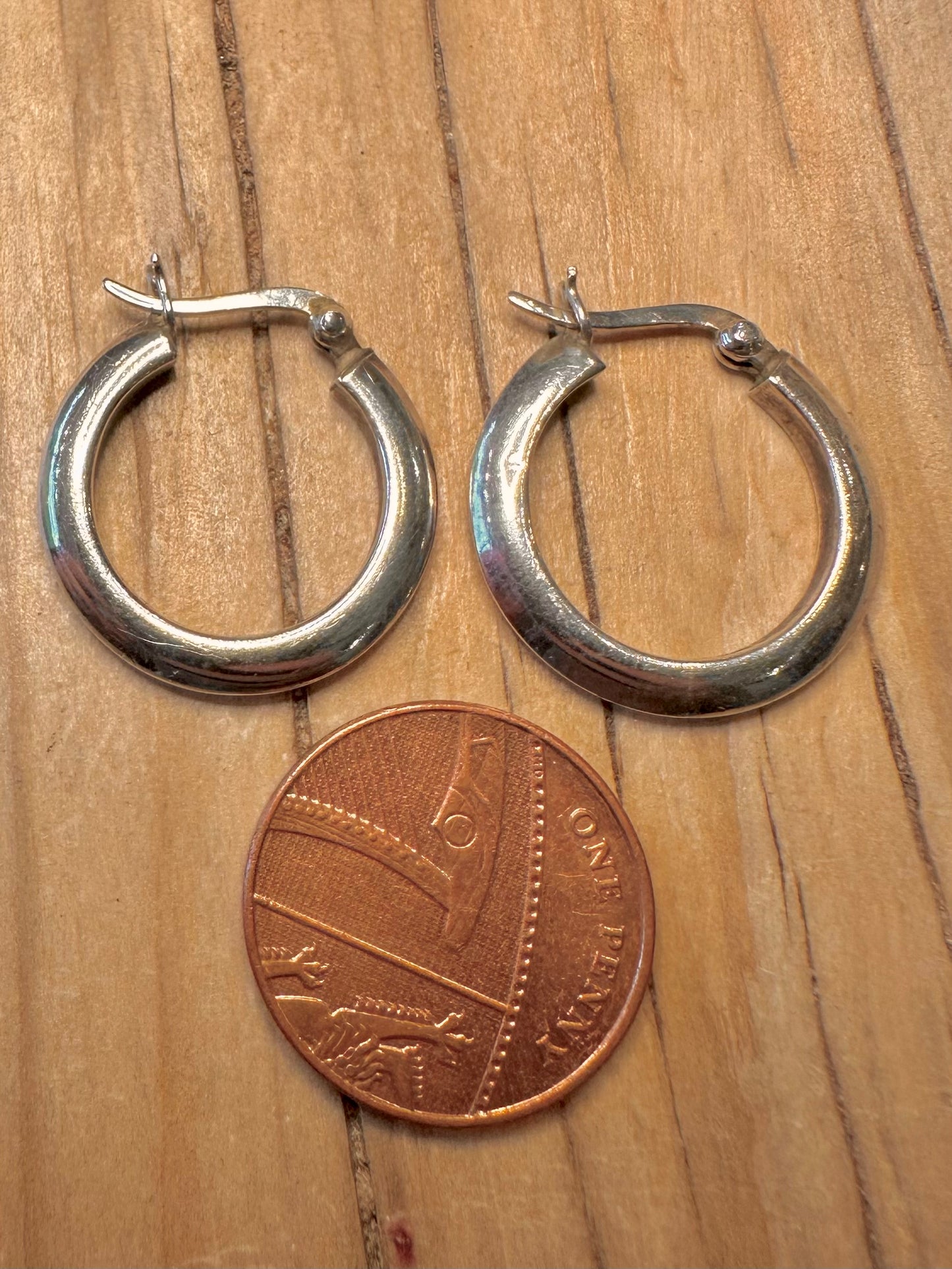 Vintage Hoops 925 Silver Earrings