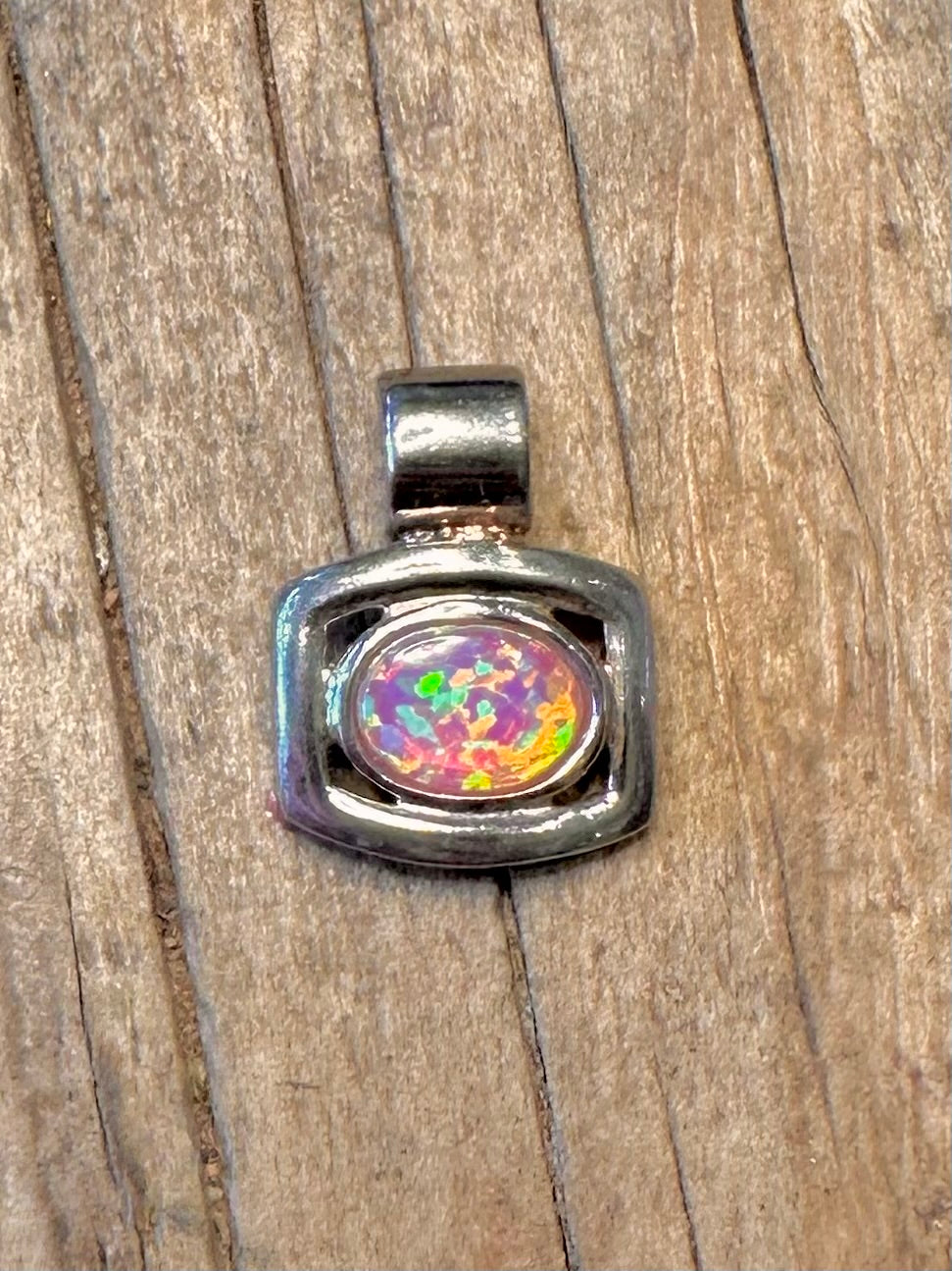 Modern Opal 925 Sterling Silver Pendant