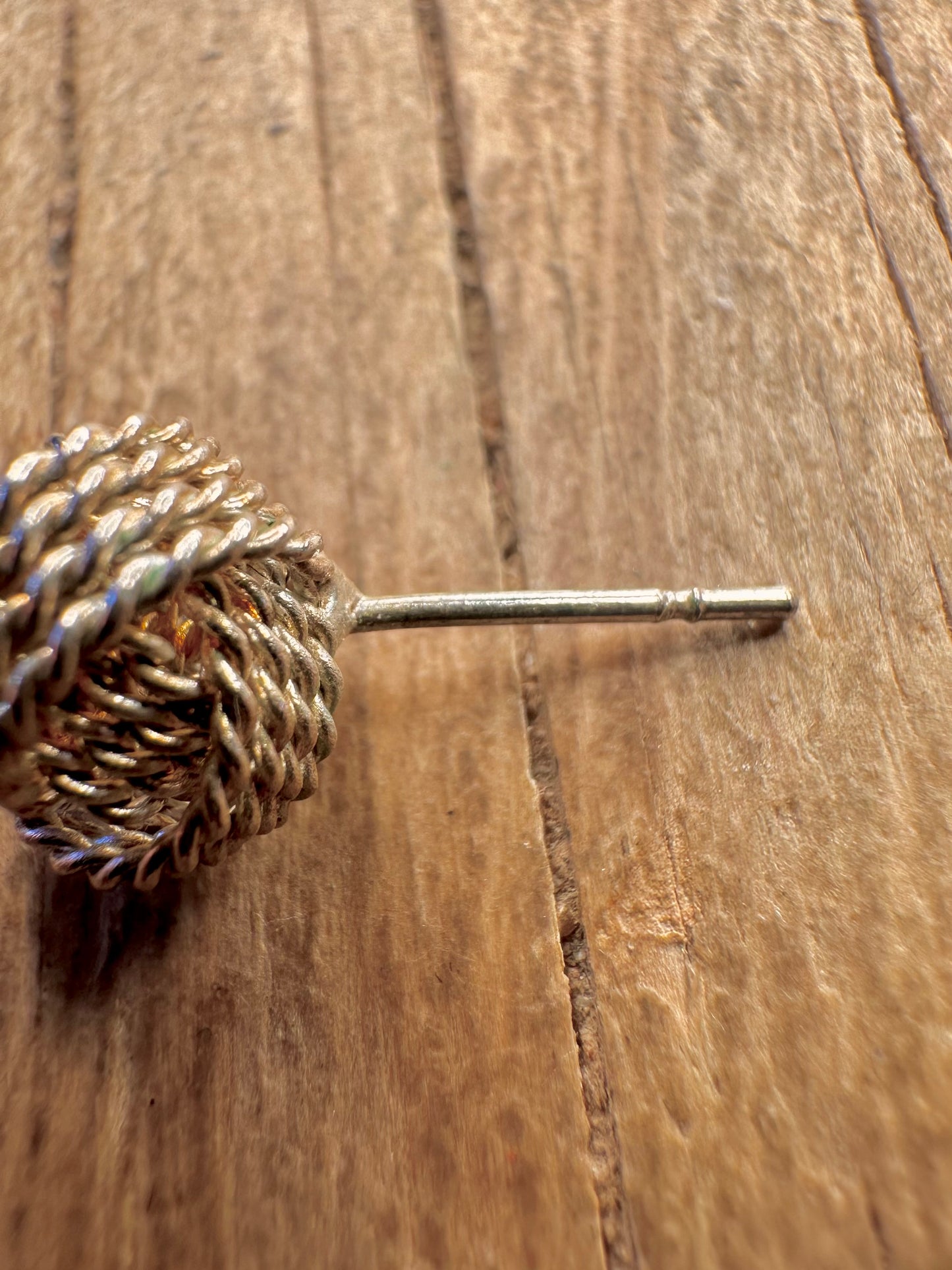 Vintage Twisted Knot 925 Sterling Silver Stud Earrings