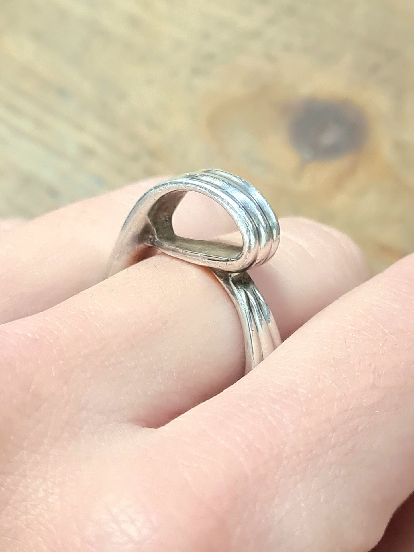 Modern Abstract Handmade 925 Silver Ring