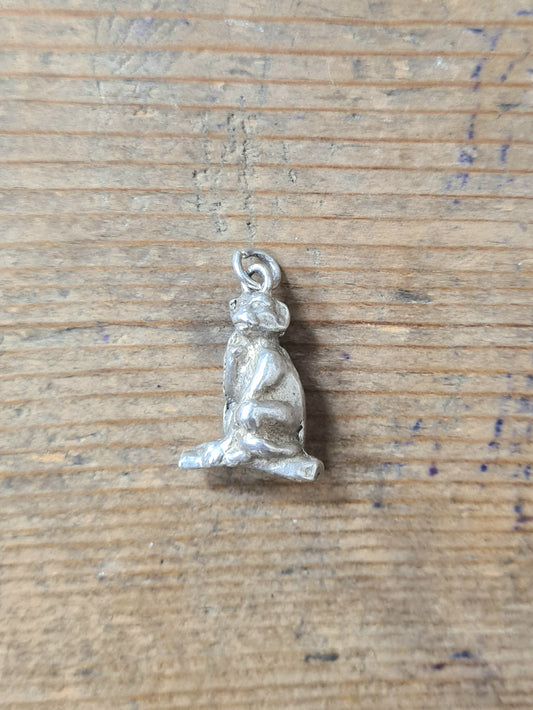 Vintage Monkey Silver Pendant