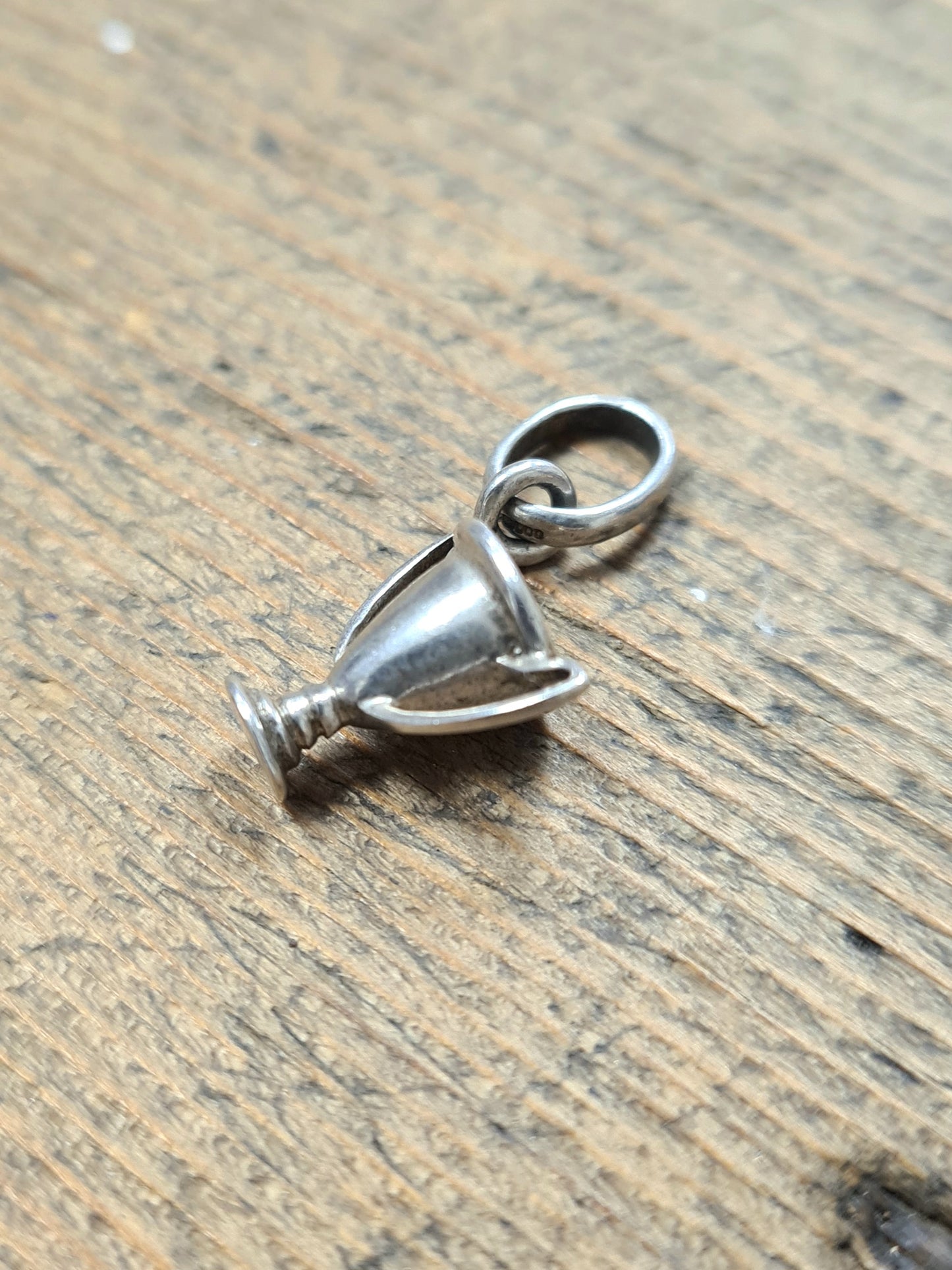 Modern Trophy Cup Hallmarked 2005 Silver Charm Pendant