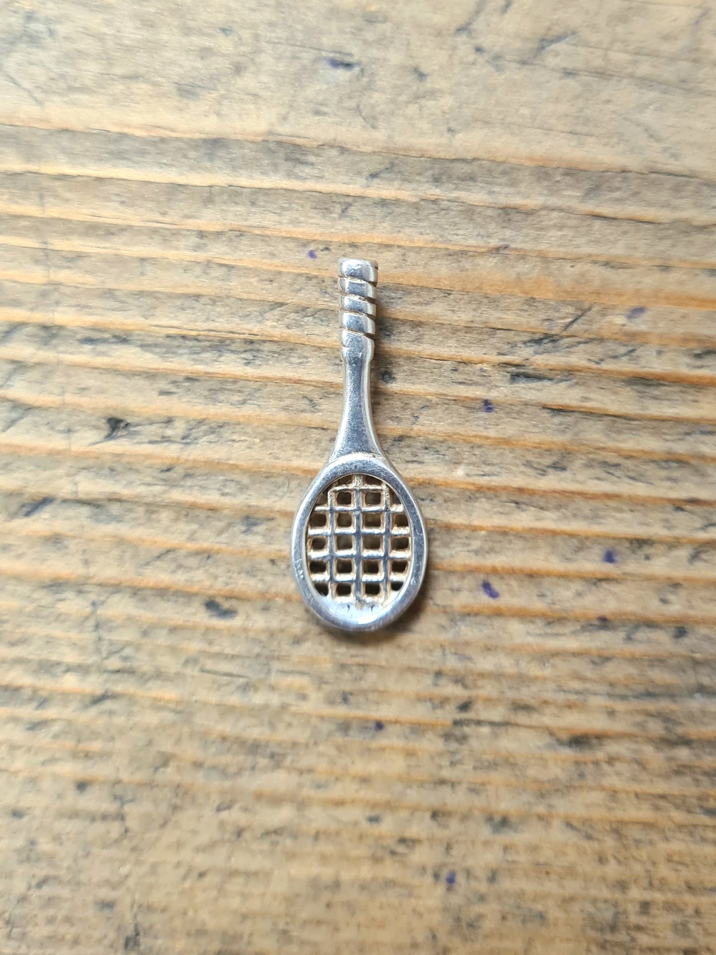 Vintage Tennis Racket 925 Silver Pendant