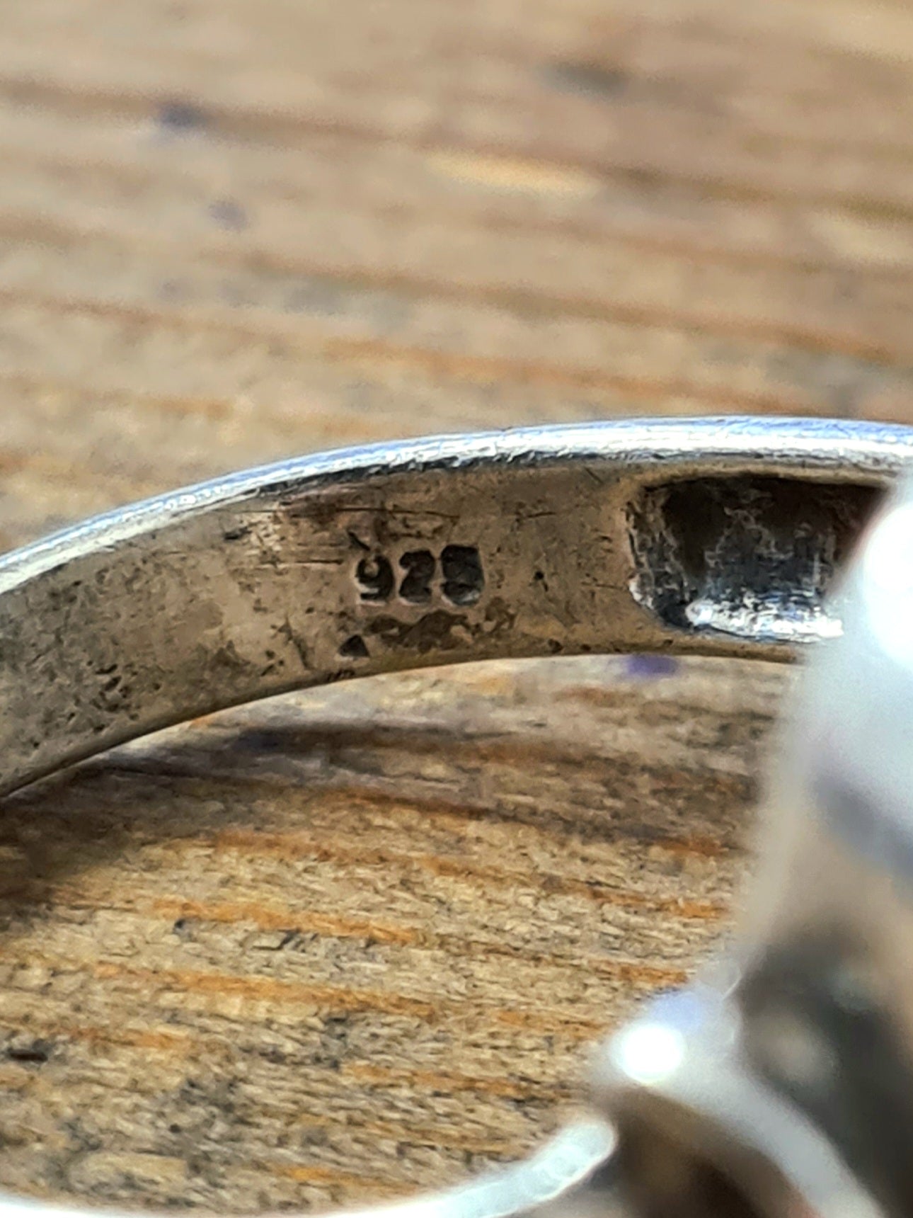 Vintage Lapis 925 Silver Size P Ring