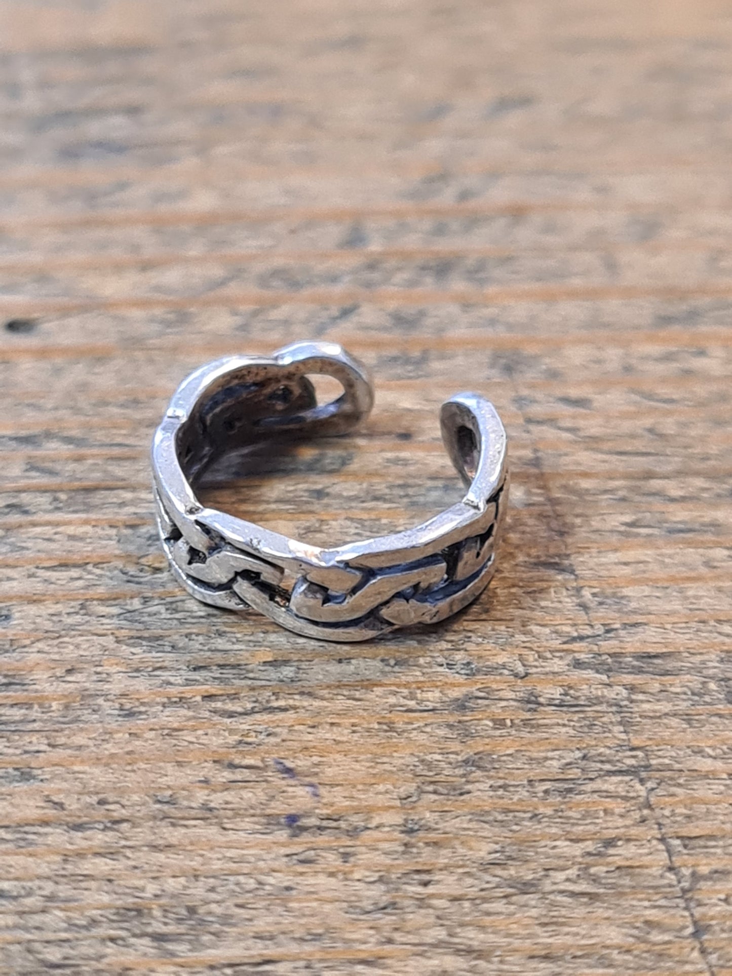 Vintage Celtic 925 Silver Small Toe Ring