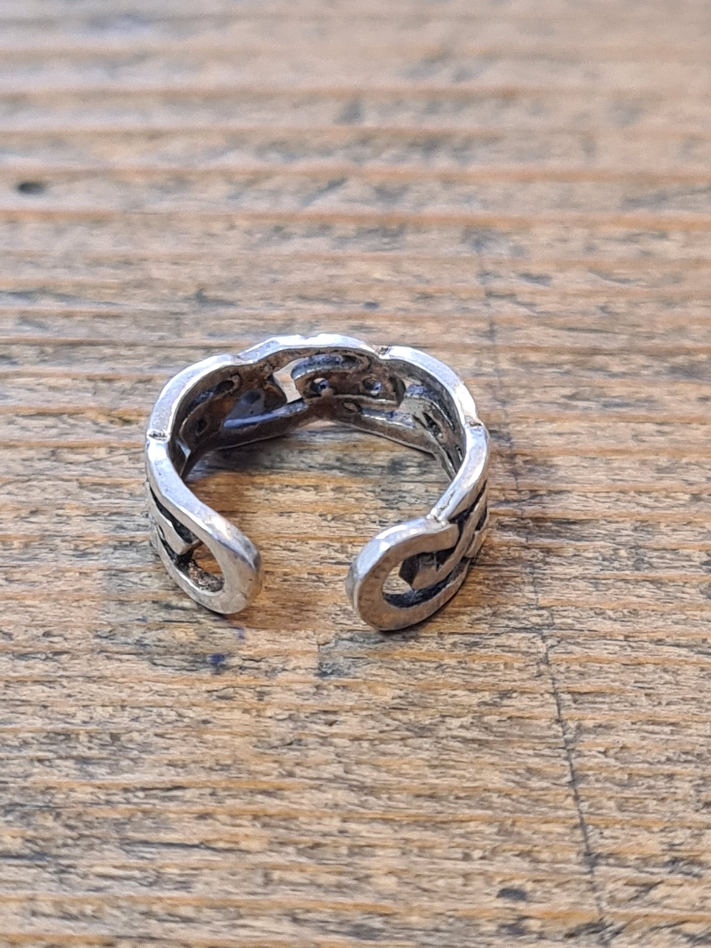 Vintage Celtic 925 Silver Small Toe Ring