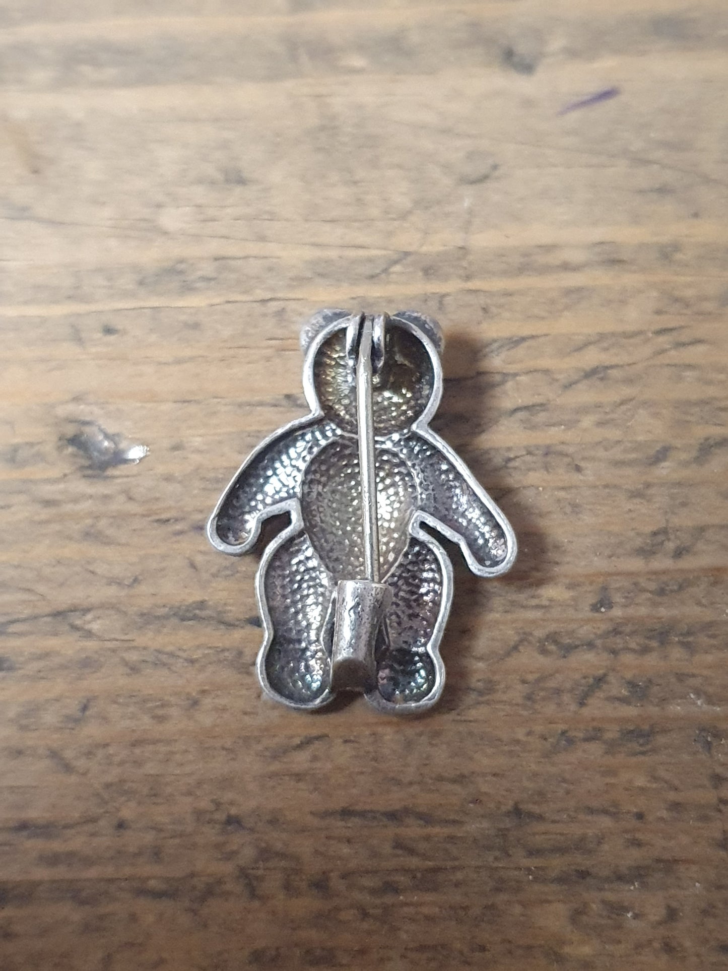 Vintage Teddy Bear 925 Silver Brooch