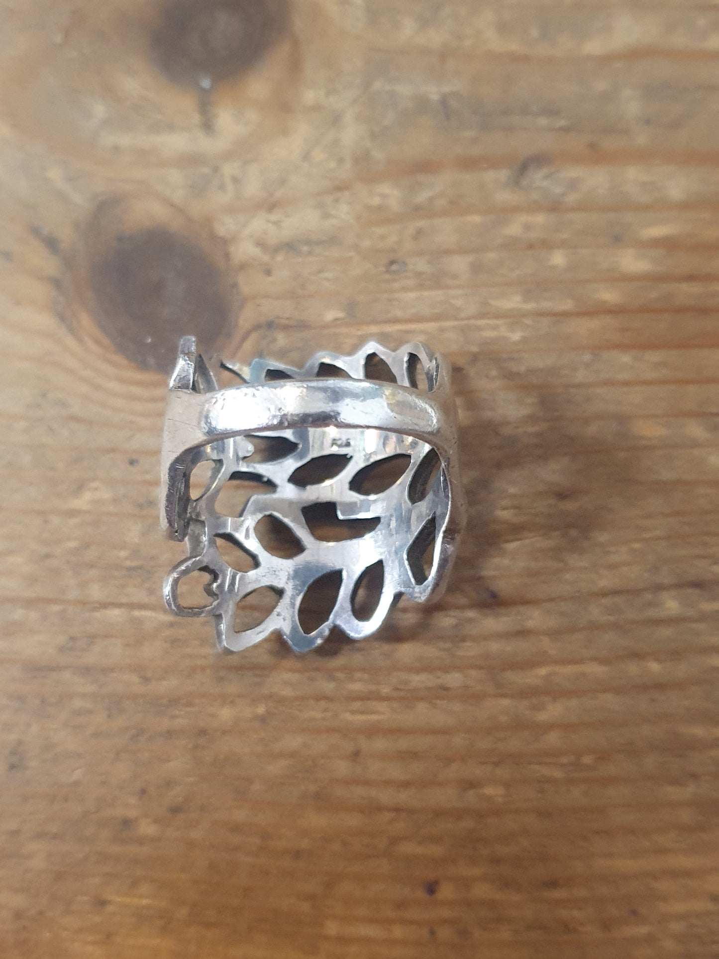 Abstract Leaf Style 925 Silver Size N1/2 Ring