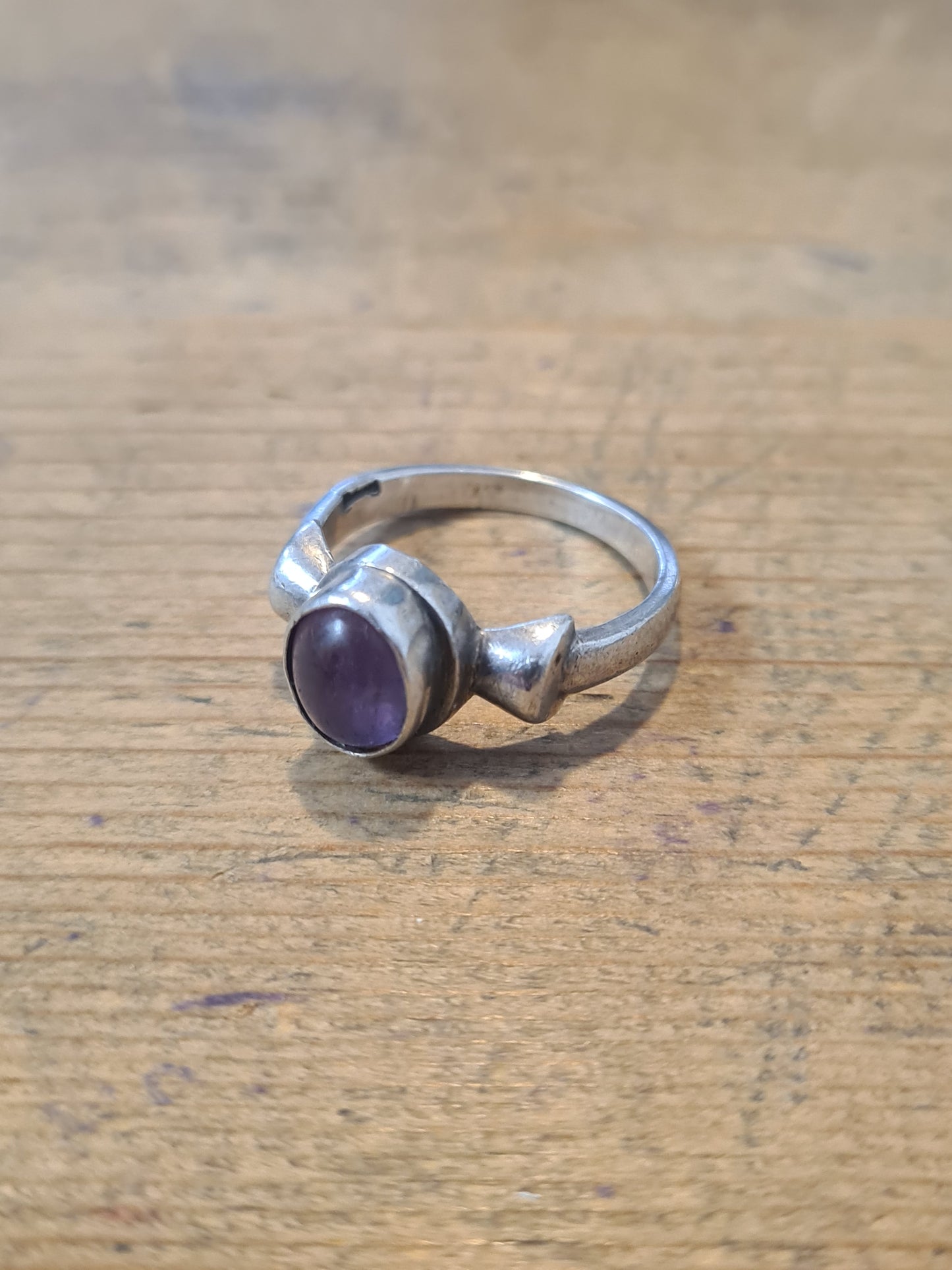 Vintage Amethyst 925 Silver Size O Ring