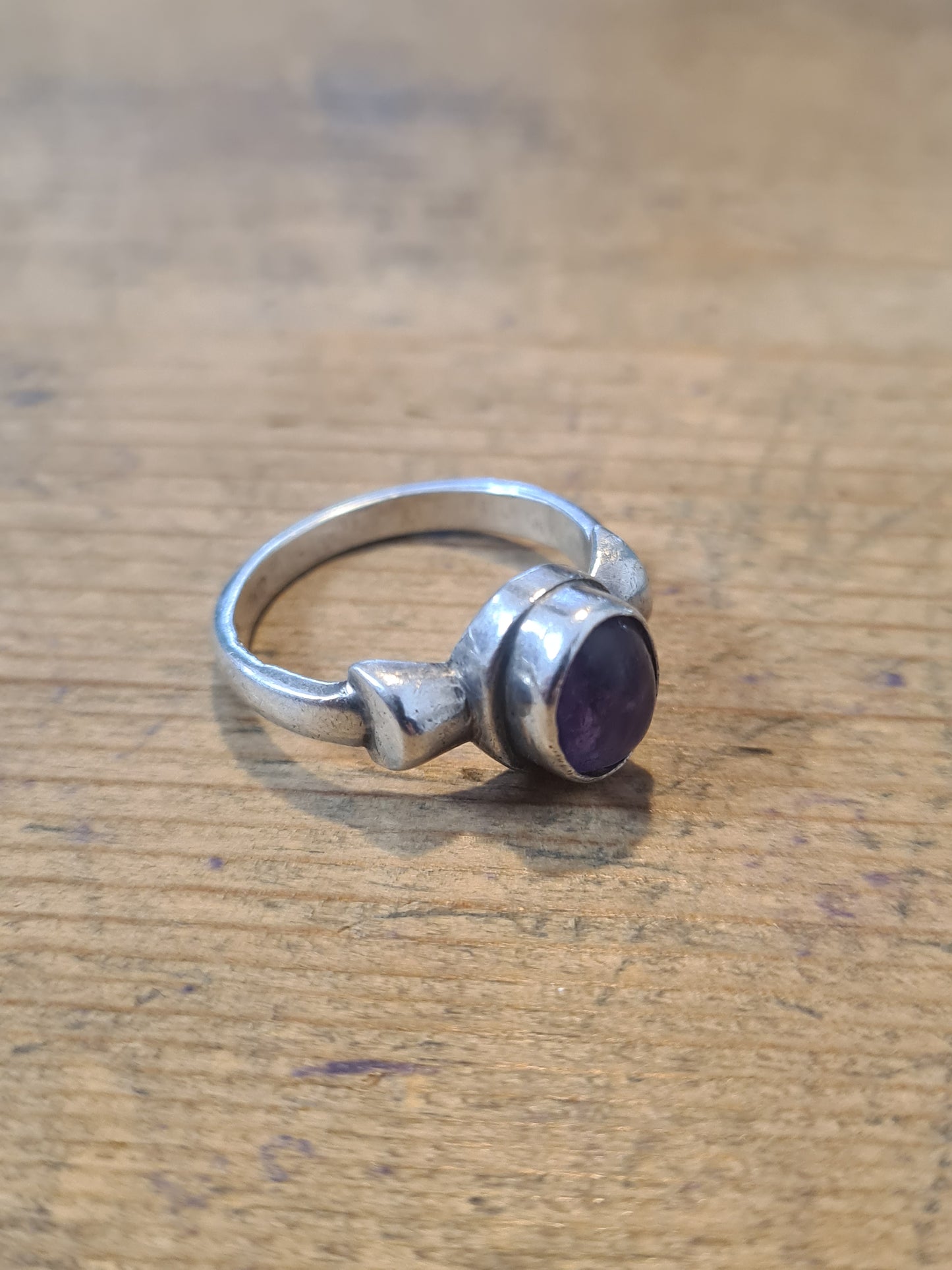 Vintage Amethyst 925 Silver Size O Ring