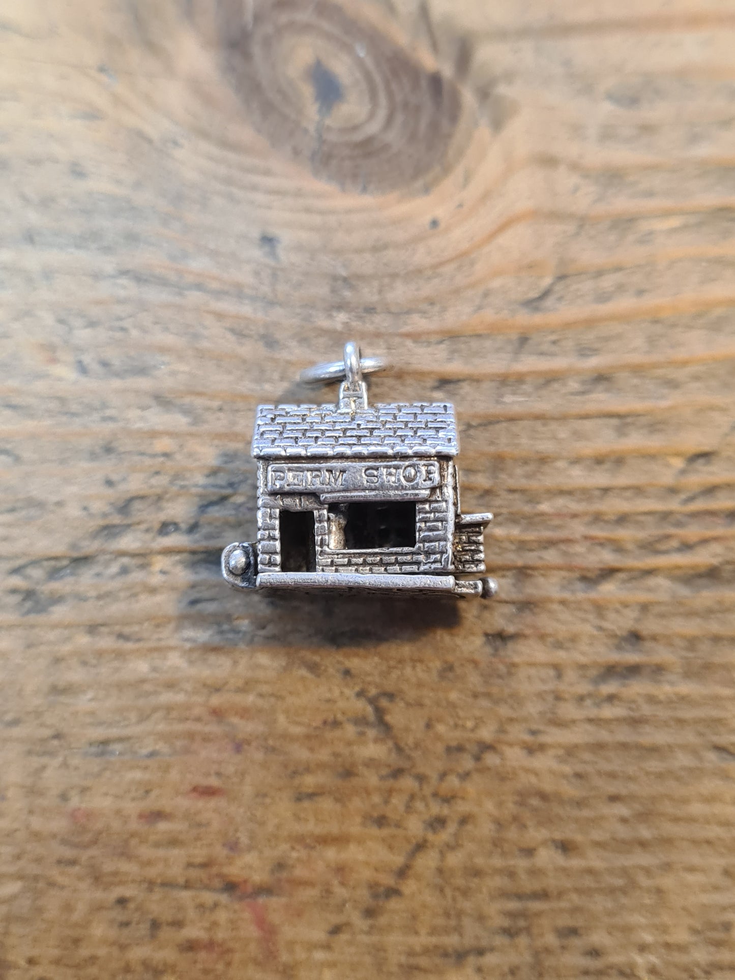 Vintage Farm Shop Articulated 925 Silver Charm Pendant