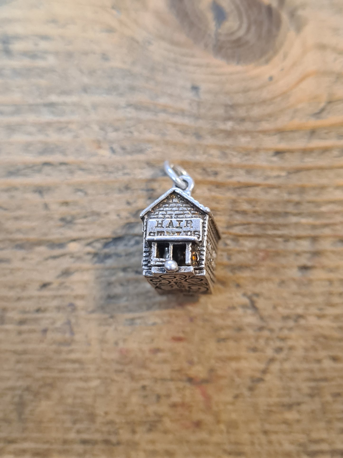 Vintage Farm Shop Articulated 925 Silver Charm Pendant