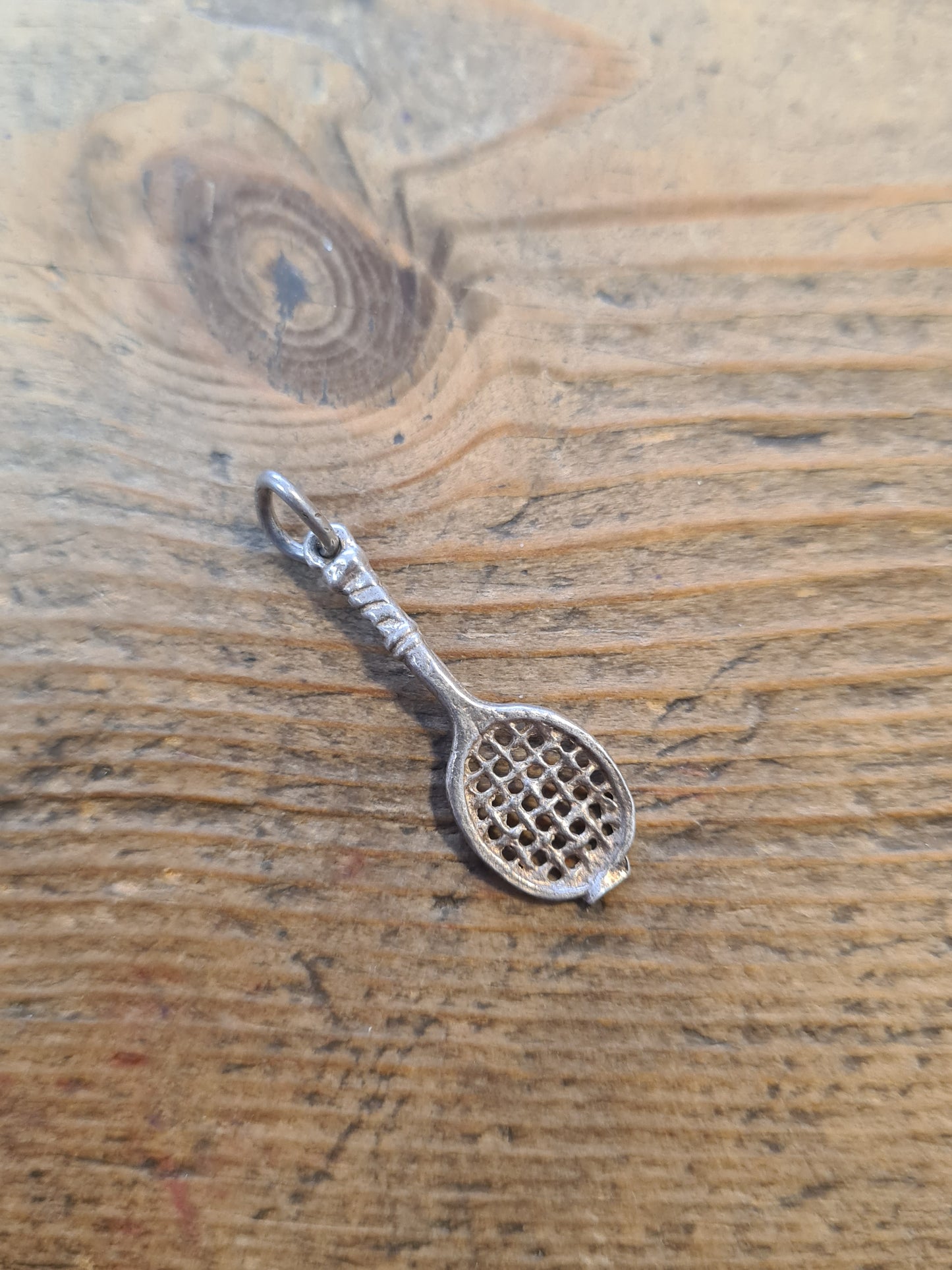 Vintage Squish Racket 925 Silver Charm Pendant