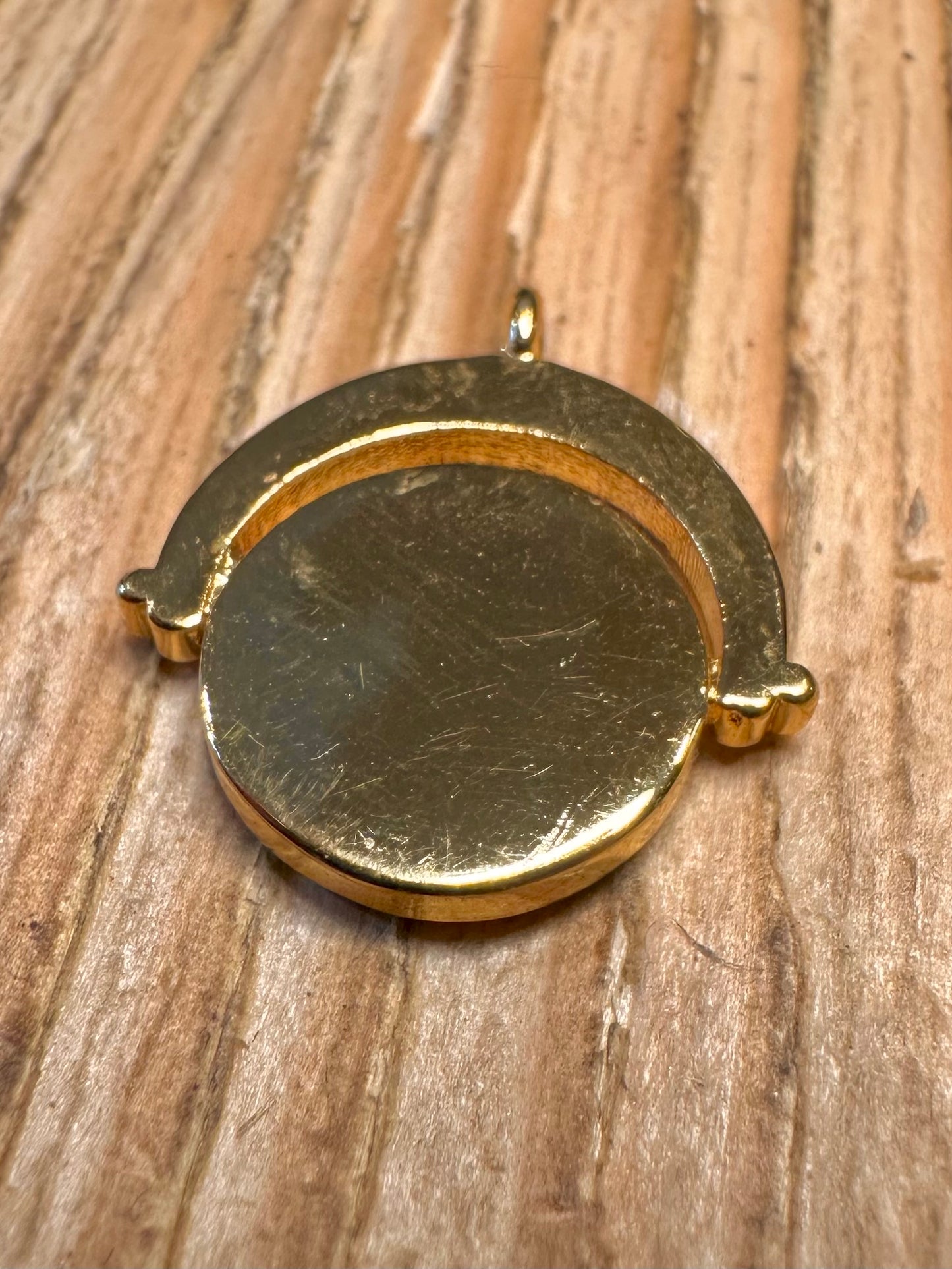 Modern Evil Eye White and Blue CZ Gold on 92 Sterling Silver Pendant