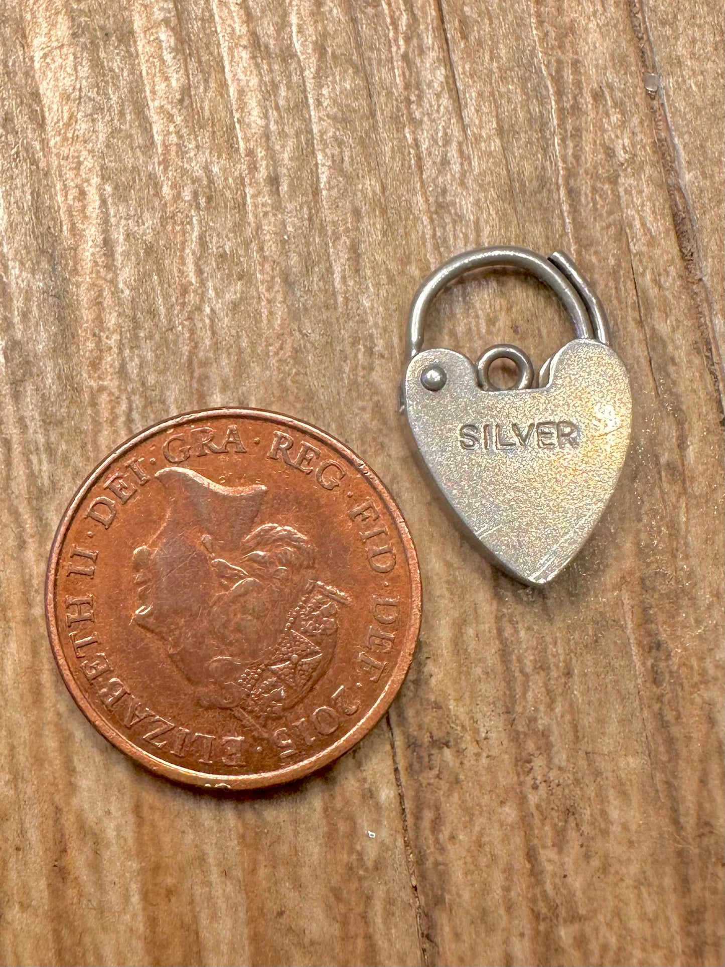 Vintage Heart Padlock 925 Sterling Silver Pendant