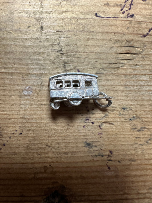 Vintage Caravan Articulated 925 Silver Charm Pendant