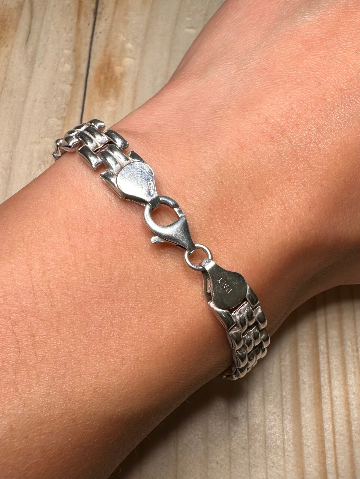 Watch Link Chain 925 Sterling Silver 6.5 inch Bracelet