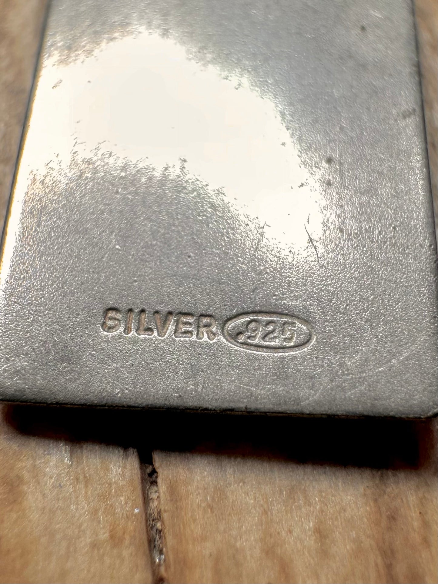 Vintage Pisces Rectangle 925 Sterling Silver Pendant