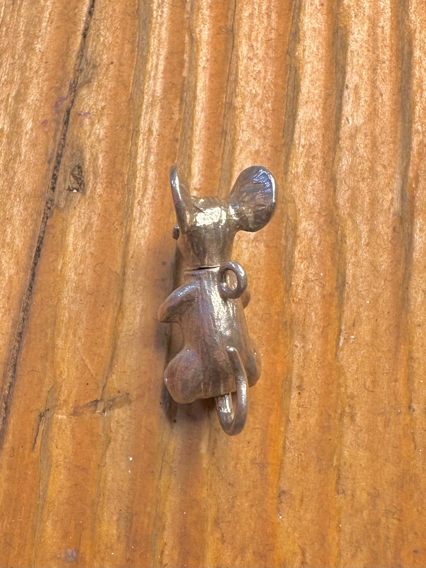 Articulated Mouse Rotating 925 Sterling Silver Charm Pendant
