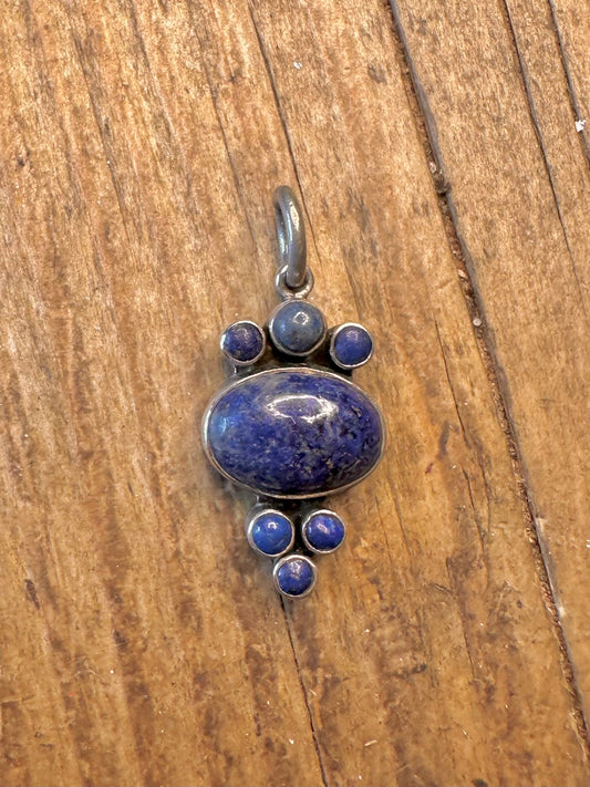Lapis Lazuli Ornate 925 Sterling Silver Pendant