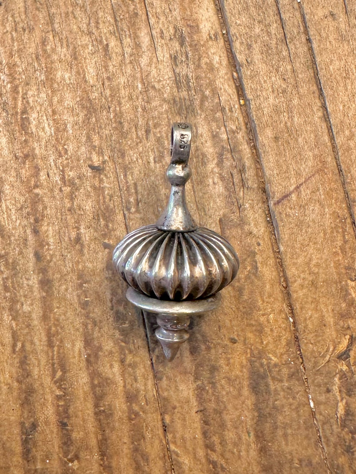 Caviar Spinning Top 925 Sterling Silver Pendant