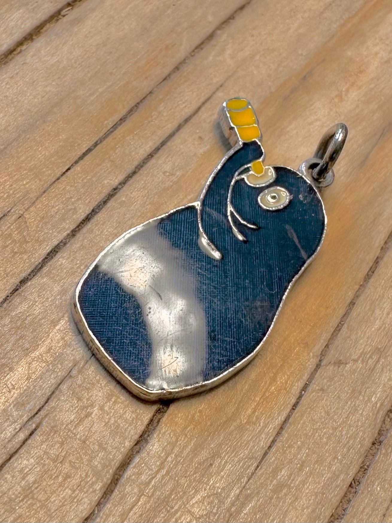 Vintage 1976 Barbapapa 925 Silver Pendant
