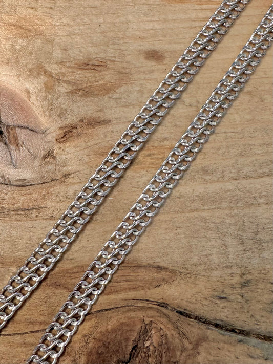 Vintage S Link Italy 925 Silver 17.5 inch Necklace