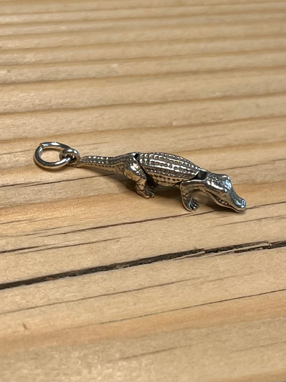 Articulated Crocodile 925 Sterling Silver Pendant
