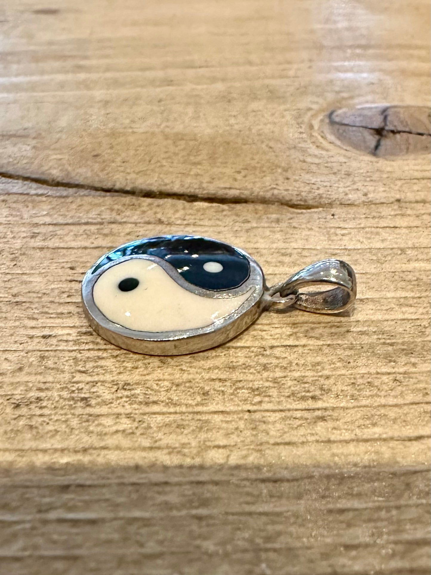 Vintage Ying and Yang 925 Silver Pendant