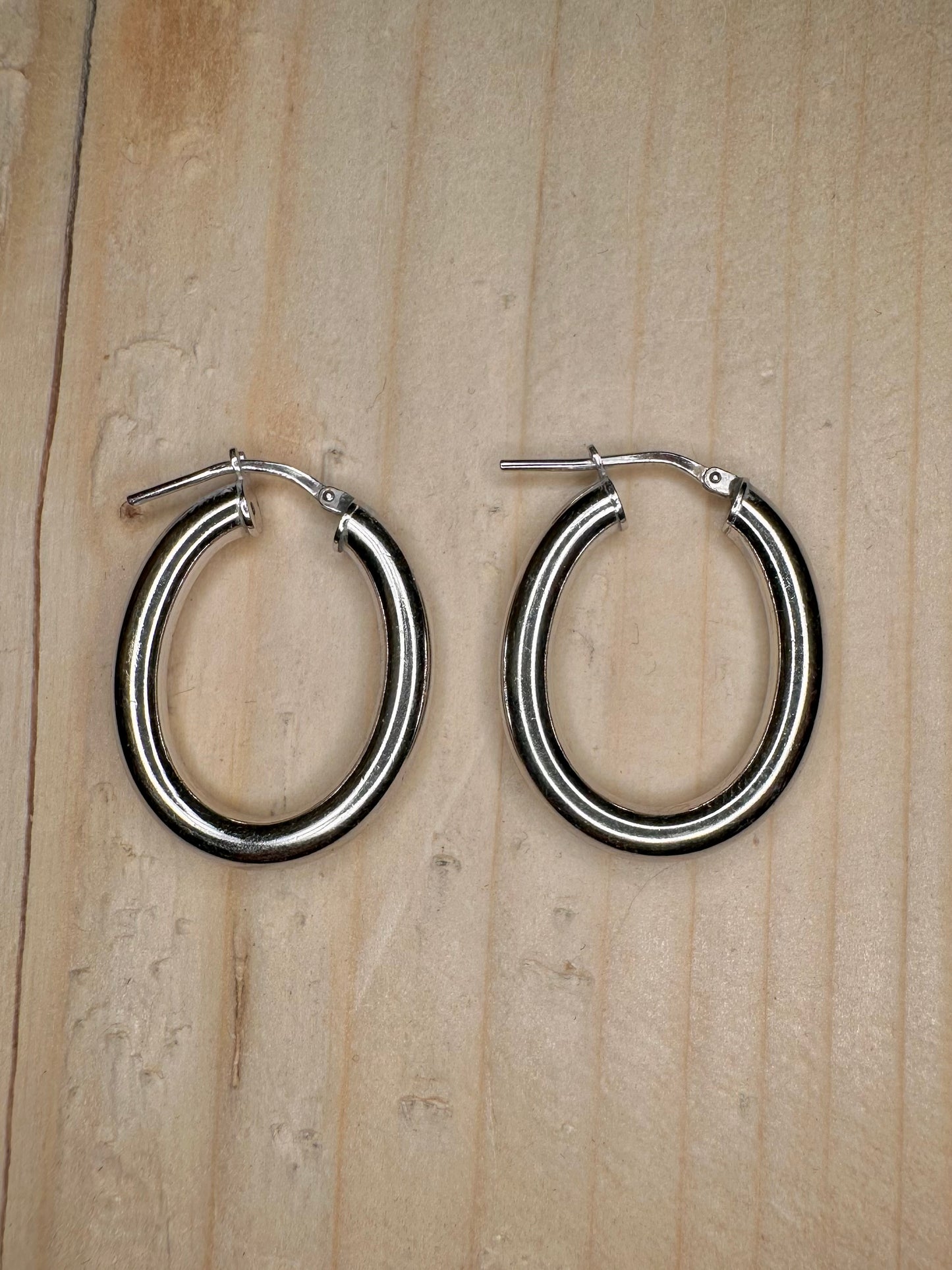 Chunky Hoop 925 Sterling Silver Earrings
