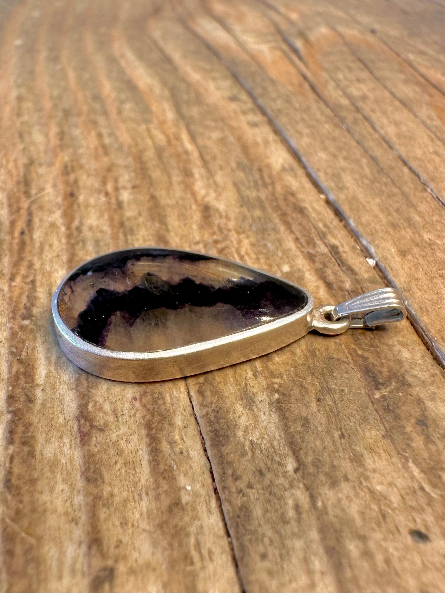 Blauer John-Tropfen-Anhänger aus 925er Sterlingsilber