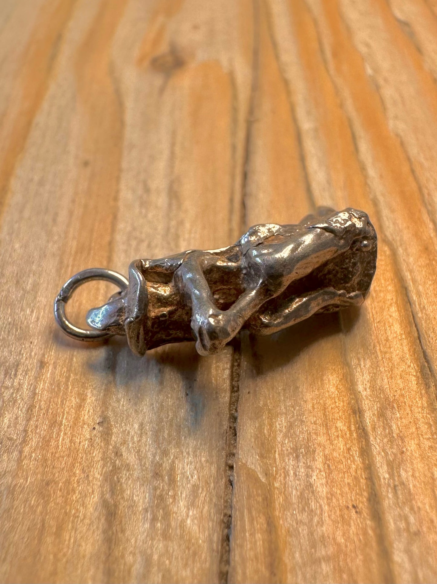 Vintage Witch 925 Sterling Silver Charm Pendant