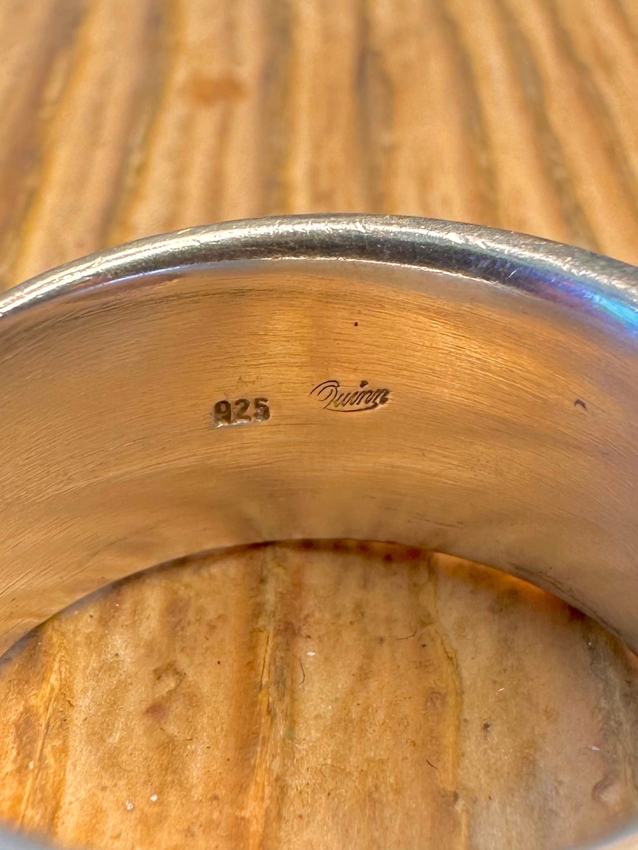 Chunky Citrine Band Maker Quinn Heavy 925 Sterling Silver Size P Ring