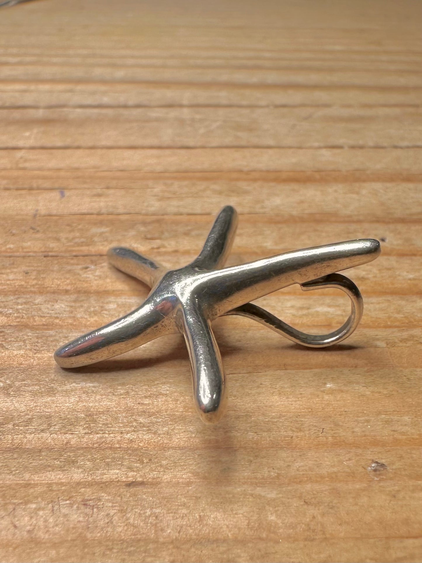 Modernist Starfish 925 Sterling Silver Pendant
