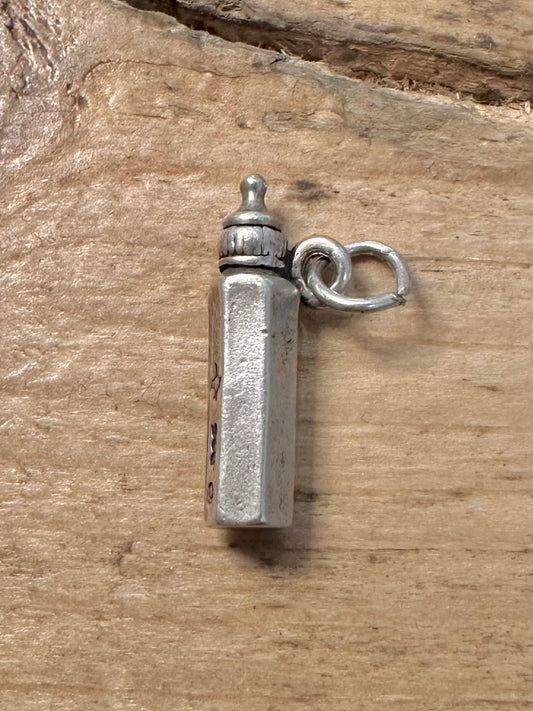Vintage Baby Bottle 925 Silver Charm Pendant