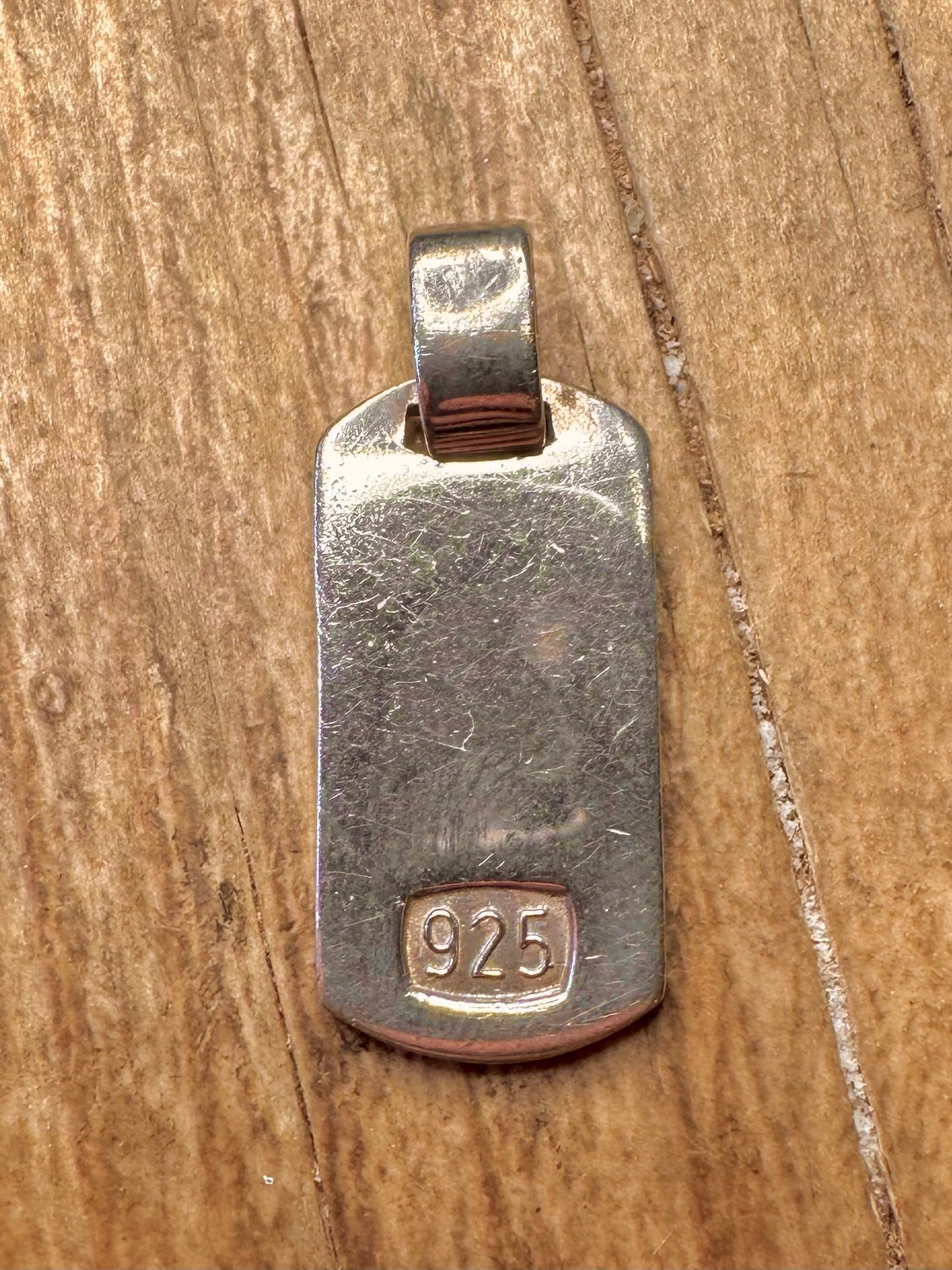Vintage Hundemarke 925 Sterling Silber Anhänger