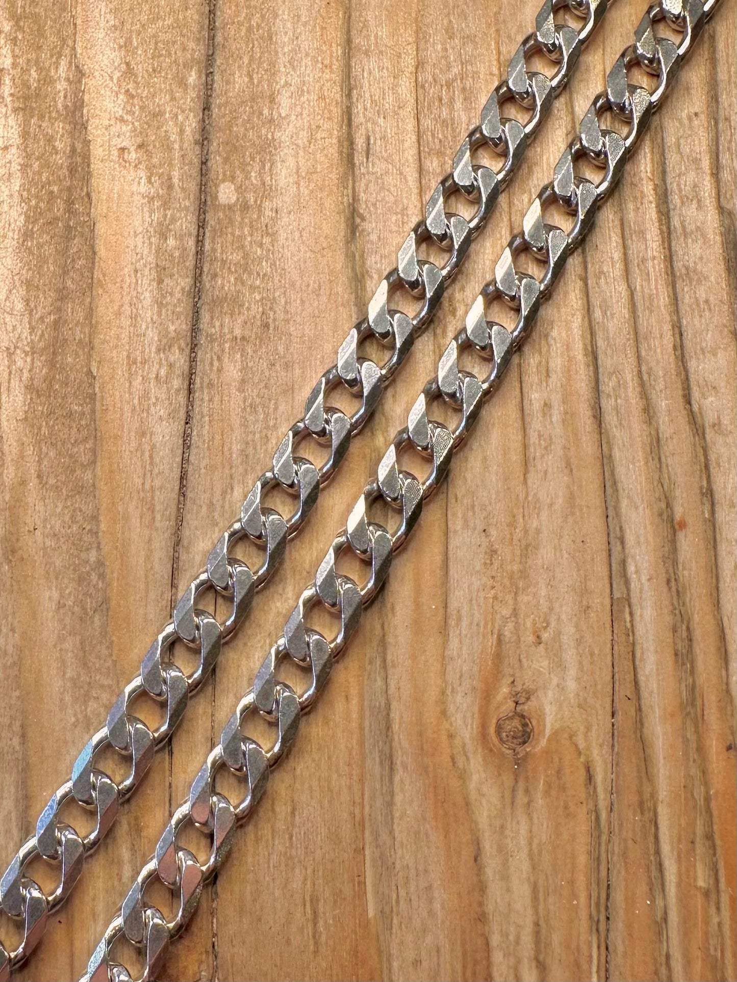Curb Chain 925 Sterling Silver 19.75 inch Necklace