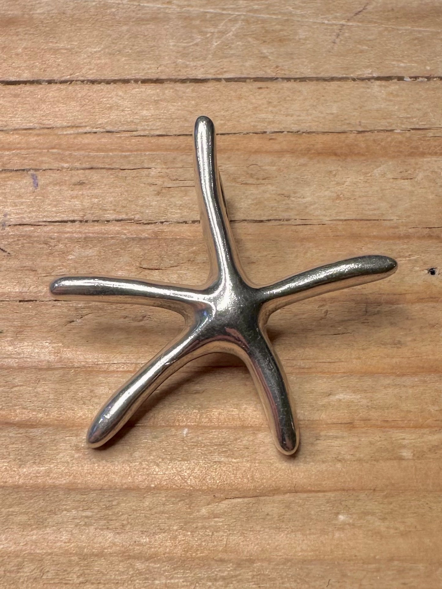Modernist Starfish 925 Sterling Silver Pendant