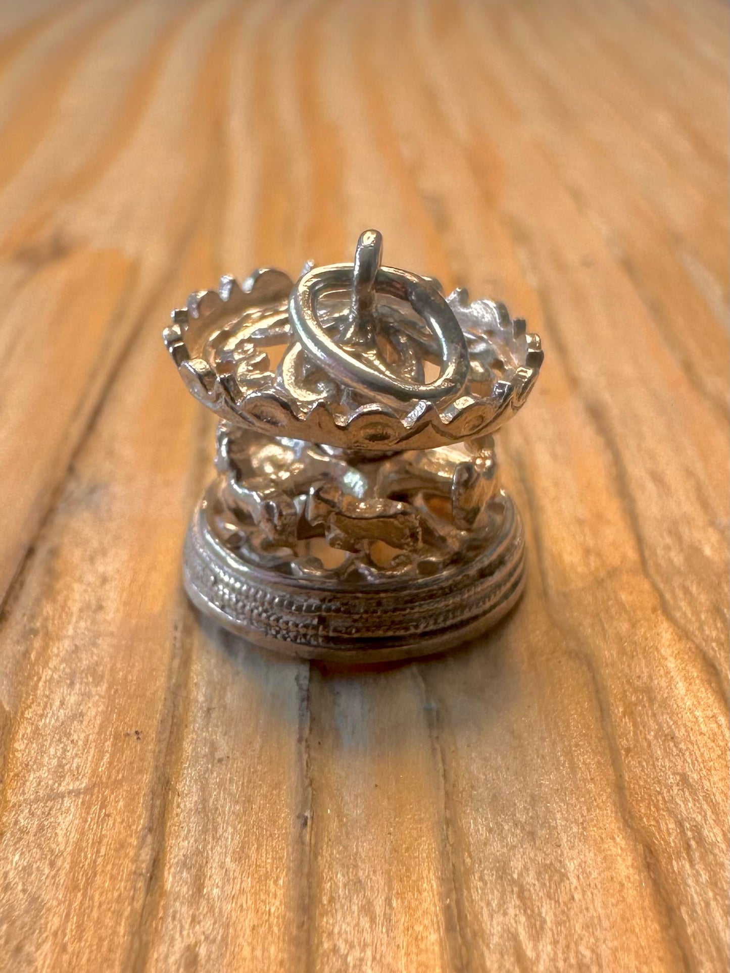 Vintage Nuvo Horse Carousel Moving 925 Sterling Silver Charm Pendant