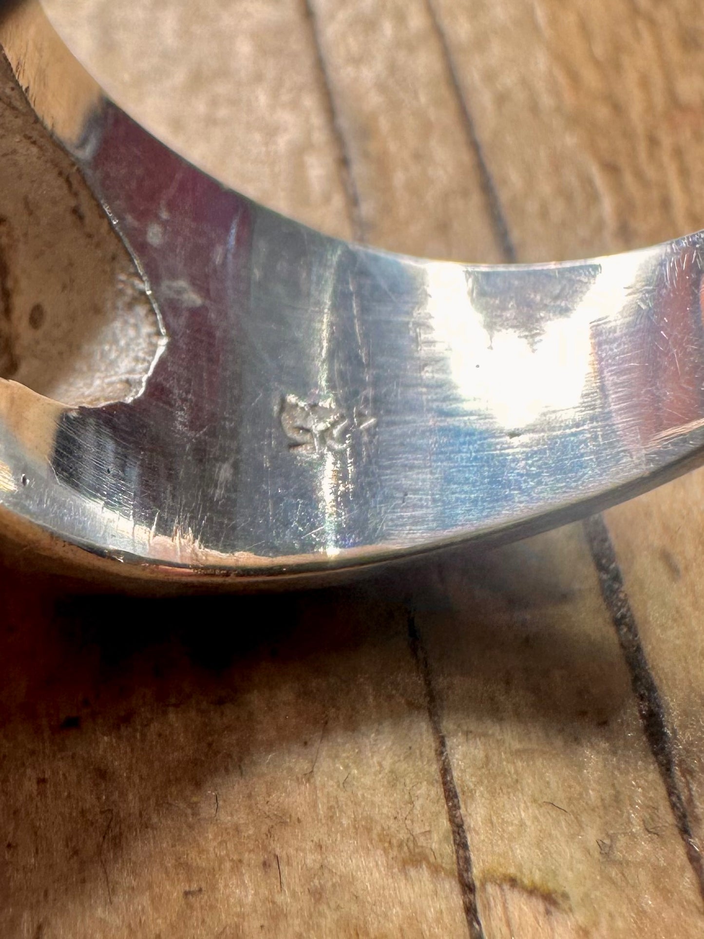 Modernist klobiger Labradorit Oval 925 Sterling Silber Ring Größe N