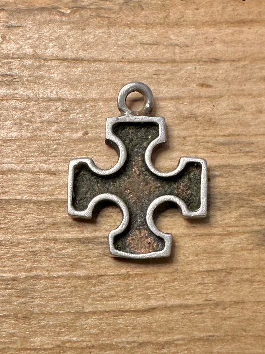 Vintage Burrian Cross 925 Silver Pendant