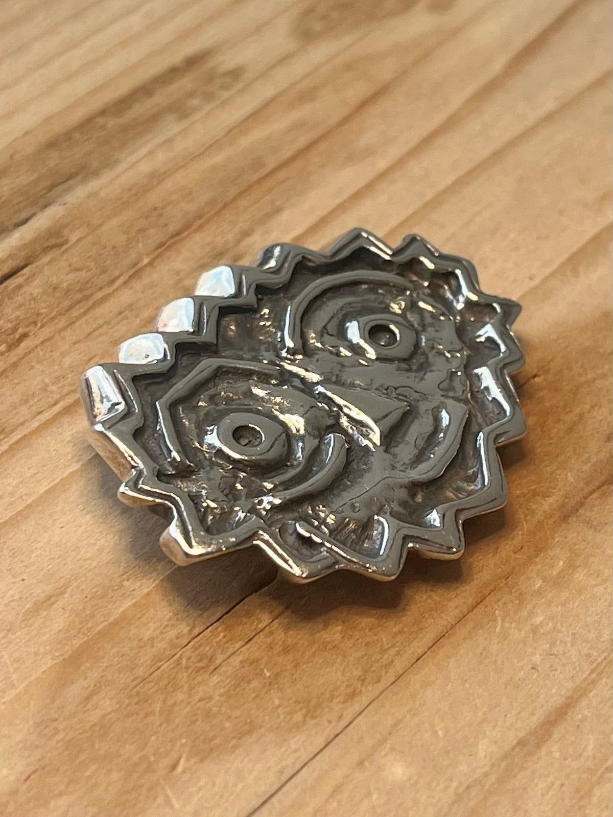 Abstract Smiling Face 925 Sterling Silver Pendant