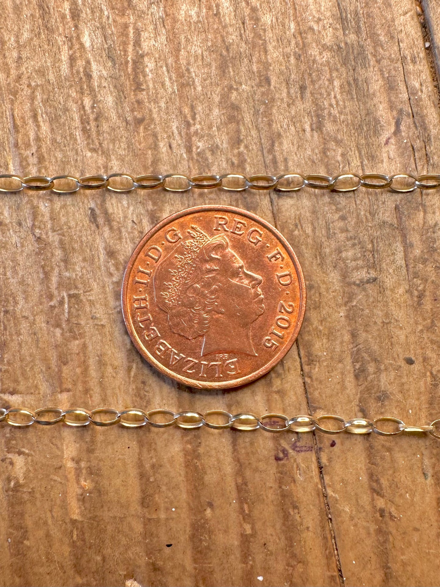 9ct Gold 1987 Oval Chain 18 inch Necklace